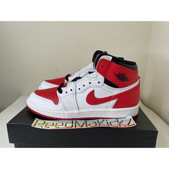 Jordan 1 Retro High OG Heritage White Red Pre School Youth Sizes AQ2664 161